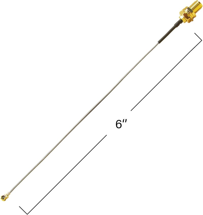 Rydocyee IPEX U.FL to SMA Female Cable 6 Inches RG178 WiFi Pigtail Coaxial Cable Connecting SMA Antenna to 4G 5G Router, Modem, MiFi Hotspot, Mini PCIE Wireless Card, WiFi Motherboard - 5 Pack - Image 4